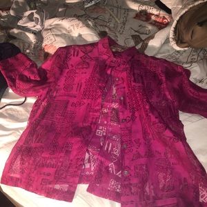 A cute purple blouse with cool design